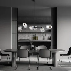 Emibig Kjøkkenbelysning Tak|Takpendler<Pandora takpendel 6-lys - Svart/Røykfarget