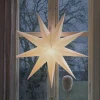Konstsmide Adventsstjerner<Pappstjerne 115 cm 9 armet - Hvit