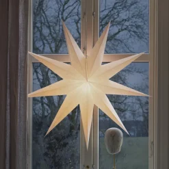 Konstsmide Adventsstjerner<Pappstjerne 115 cm 9 armet - Hvit