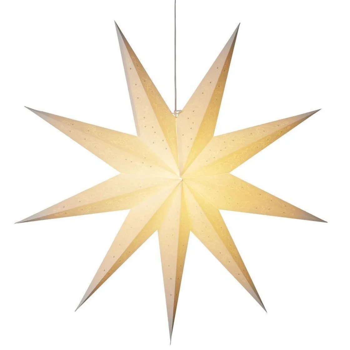 Konstsmide Adventsstjerner<Pappstjerne 115 cm 9 armet - Hvit
