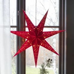 Konstsmide Adventsstjerner<Pappstjerne 78 cm - fløyel/Gull innside