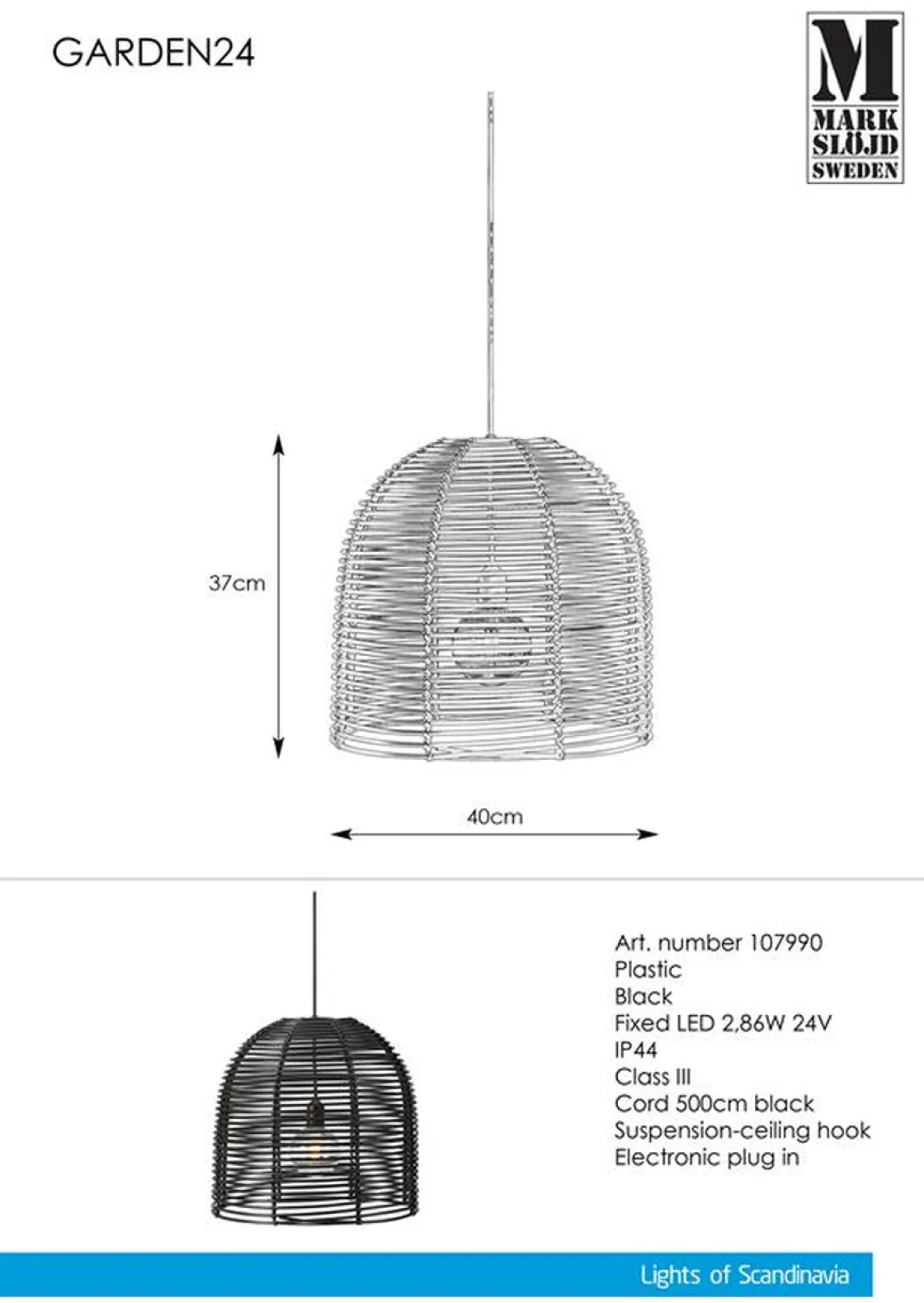 Marksløjd Garden 24 System<Pendel 40 - Garden 24 -