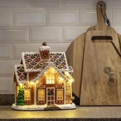 Konstsmide Juledekorasjon<Pepperkakehus med lys