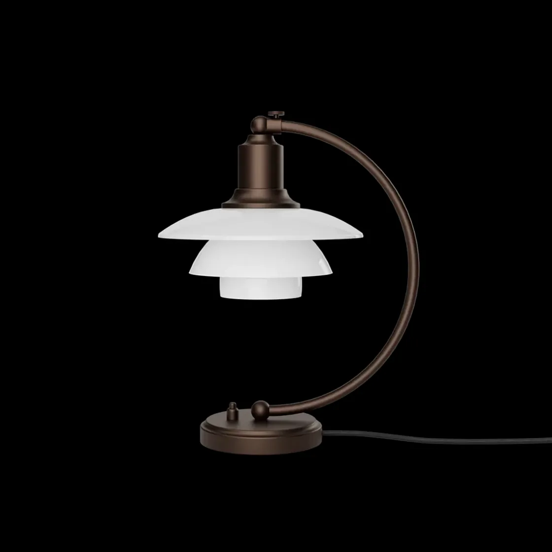 Louis Poulsen Louis Poulsen<PH 2/2 Luna aged brass opal bordlampe