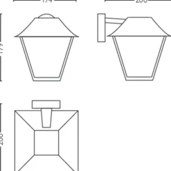 Philips Utelamper - Klassiske Vegglamper<Alpenglow vegglampe utendørs IP44 E27 -