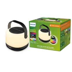 Philips Solcellebelysning<Alula oppladbar utendørslampe 1,2W IP44 RGB-partymodus - Solcelle
