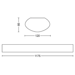 Philips Lysarmaturer & Led Panel<Aqualine 50W LED Lysarmatur 2700K 5000 lumen IP65 -