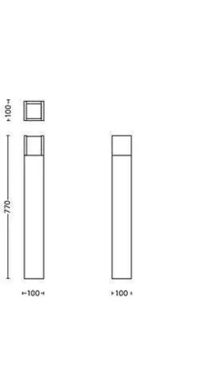 Philips Pullert<Arbour LED pullert, antrasitt