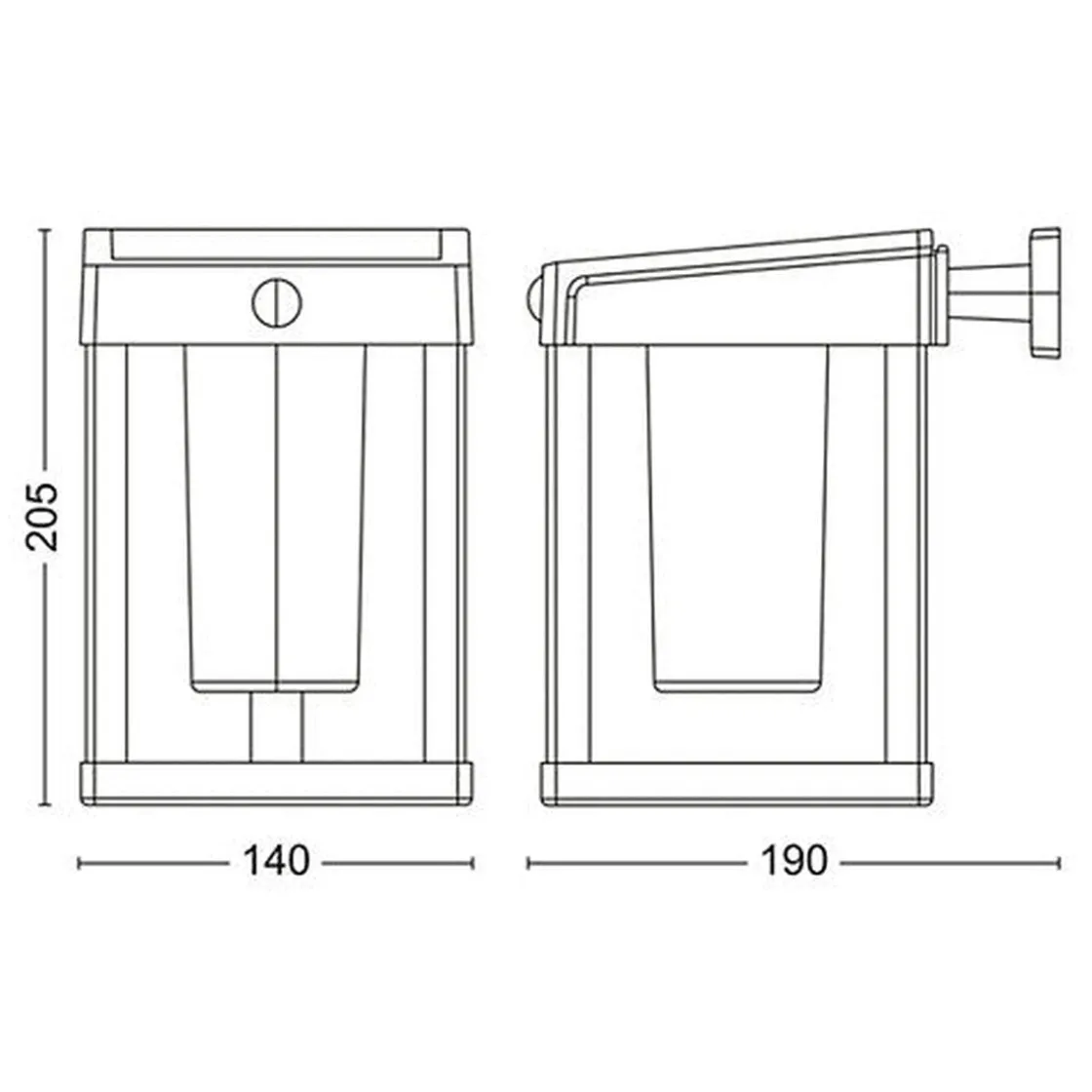 Philips Solcellebelysning|Utelamper - Klassiske Vegglamper<Camill vegglampe 1,4W 3000 Kelvin IP44 solcelledrevet med dag/natt og bevegelse sensor