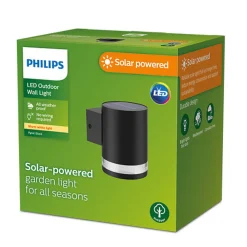 Philips Solcellebelysning|Utelamper Med Opp/Ned Lys<Fyce vegglampe 1,5W 2700 Kelvin IP44 solcelledrevet med dag/natt sensor