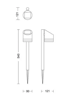 Philips Solcellebelysning|Pullert<Fyve hagelys 1,5W 2700 Kelvin IP44 solcelledrevet med dag/natt sensor