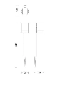 Philips Solcellebelysning|Pullert<Fyve hagelys 1,5W 2700 Kelvin IP44 solcelledrevet med dag/natt sensor