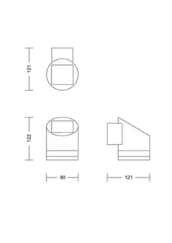 Philips Solcellebelysning|Utelamper Med Opp/Ned Lys<Fyve vegglampe 1,5W 2700 Kelvin IP44 solcelledrevet med dag/natt sensor