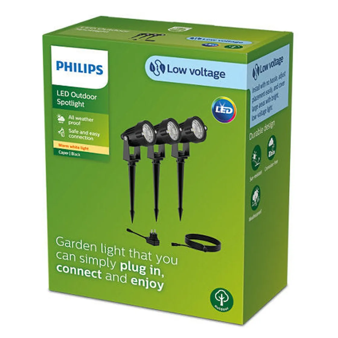 Philips Uplights|Philips Gardenlink<Gardenlink Caper uplight 2700K 1,5W IP44 3-pakning - 24 Volt