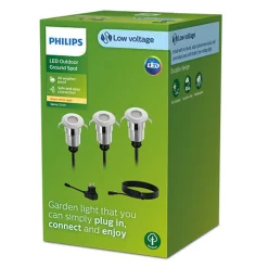 Philips Uplights|Philips Gardenlink<Gardenlink Spore uplight 2700K 1 W IP44 3-pakning - 24 Volt