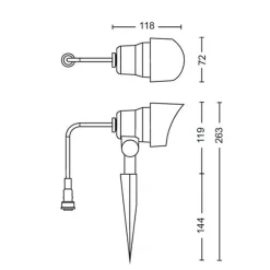 Philips Uplights|Philips Gardenlink<Gardenlink uplight 2700K 6W IP44 ekstra enhet - - 12Volt