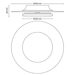 Philips Kjøkkenbelysning Tak|Taklamper / Takplafonder<Garnet CL580 taklampe 40 cm 30W 4000K SceneSwitch - Hvit/Svart