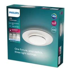 Philips Kjøkkenbelysning Tak|Taklamper / Takplafonder<Garnet CL580 taklampe 40 cm 30W 4000K SceneSwitch - Hvit/Svart