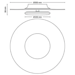 Philips Kjøkkenbelysning Tak|Taklamper / Takplafonder<Garnet CL580 taklampe 50 cm 40W 4000K SceneSwitch - Svart/Hvit