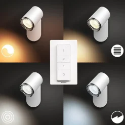 Philips Hue Belysning Over Speilet På Badet|Baderomsbelysning Vegg<Adore vegglampe 1 lys baderom IP44 White Ambiance -