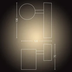 Philips Hue Belysning Over Speilet På Badet|Baderomsbelysning Vegg<Adore vegglampe 1 lys baderom IP44 White Ambiance -