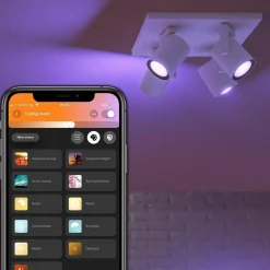 Philips Hue Kjøkkenbelysning Tak|Philips Hue<Argenta 4 lys spotlight white and colore ambiance