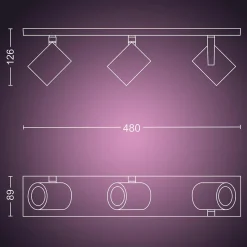 Philips Hue Kjøkkenbelysning Tak|Philips Hue<Argenta 3 lys spotlight white and colore ambiance