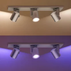 Philips Hue Kjøkkenbelysning Tak|Philips Hue<Argenta 3 lys spotlight white and colore ambiance