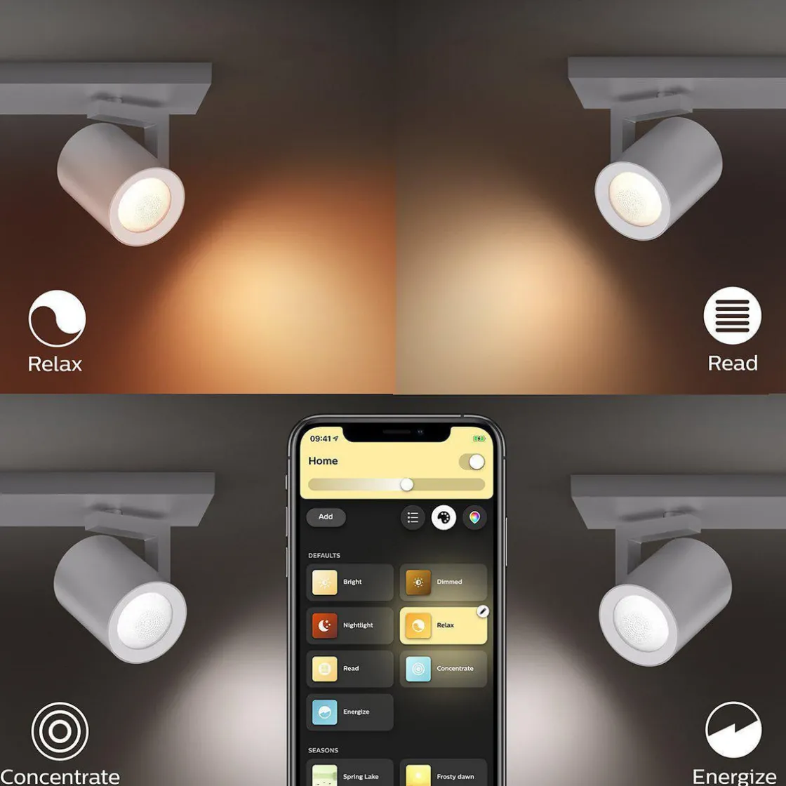 Philips Hue Kjøkkenbelysning Tak|Philips Hue<Argenta dobbel spotlight white and colore ambiance