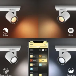 Philips Hue Kjøkkenbelysning Tak|Philips Hue<Argenta dobbel spotlight white and colore ambiance