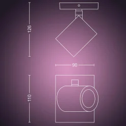 Philips Hue Kjøkkenbelysning Tak|Philips Hue<Argenta enkel spotlight white and colore ambiance