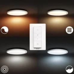 Philips Hue Kjøkkenbelysning Tak|Philips Hue<Aurelle rund taklampe - White Ambiance