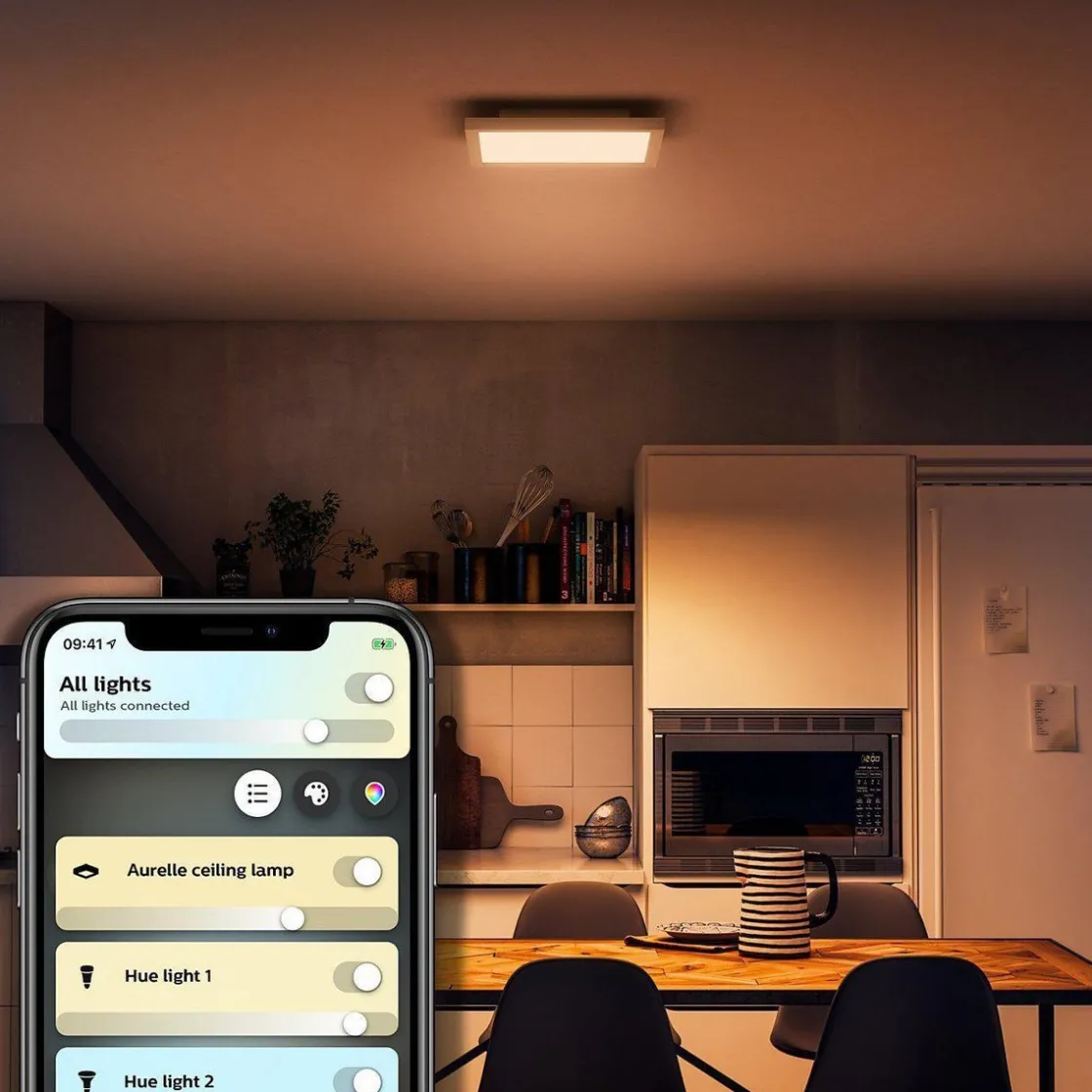 Philips Hue Kjøkkenbelysning Tak|Philips Hue<Aurelle square taklampe - White Ambiance
