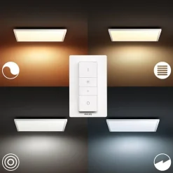 Philips Hue Kjøkkenbelysning Tak|Philips Hue<Aurelle square taklampe 60cm - White Ambiance