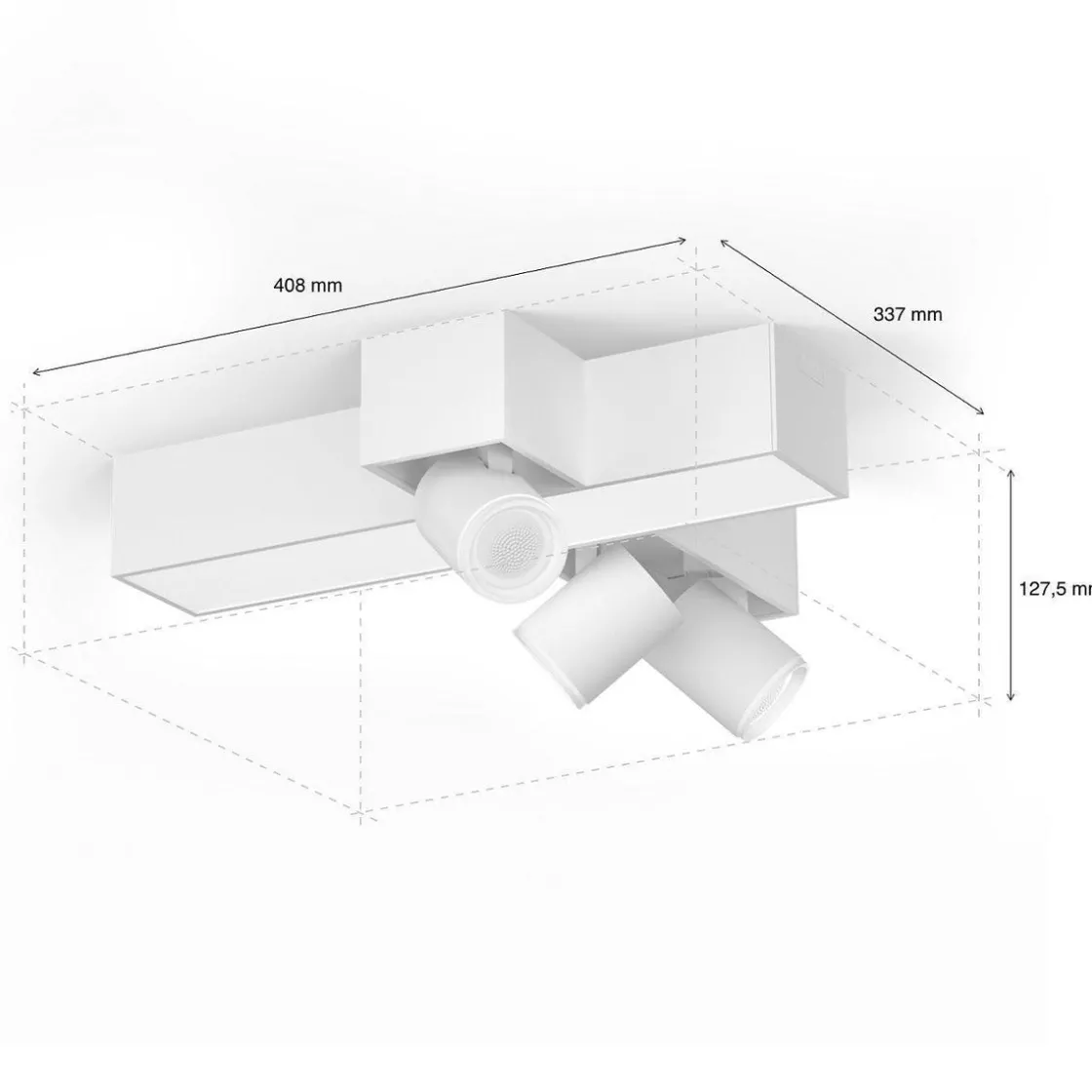 Philips Hue Kjøkkenbelysning Tak|Philips Hue<Centris taklampe med 3 spotlys White and colore ambiance -