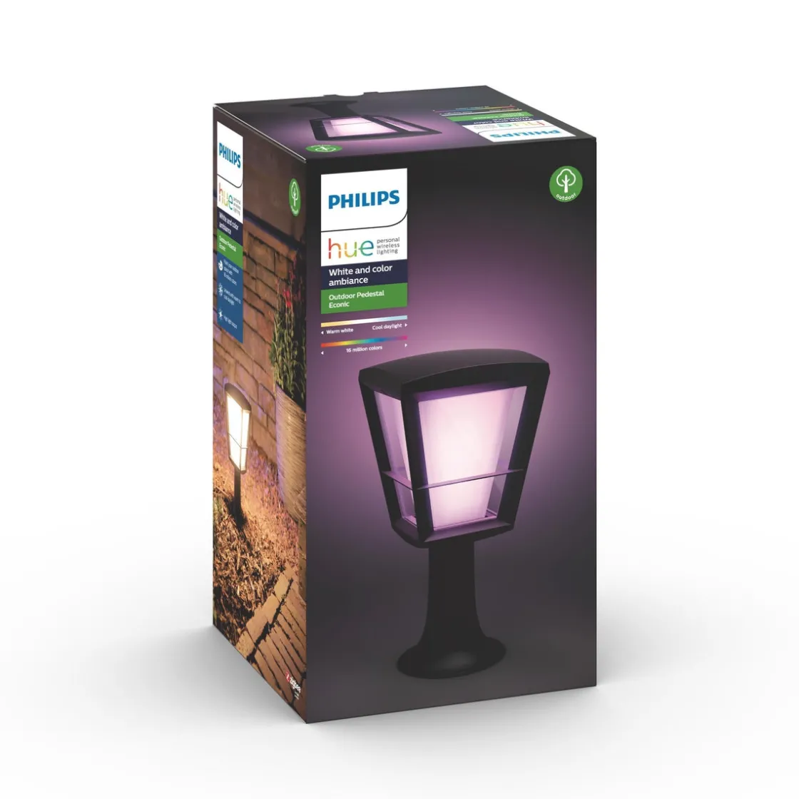 Philips Hue Portstolper|Philips Hue<Econic utendørs sokkel white ambiance & color luminairs