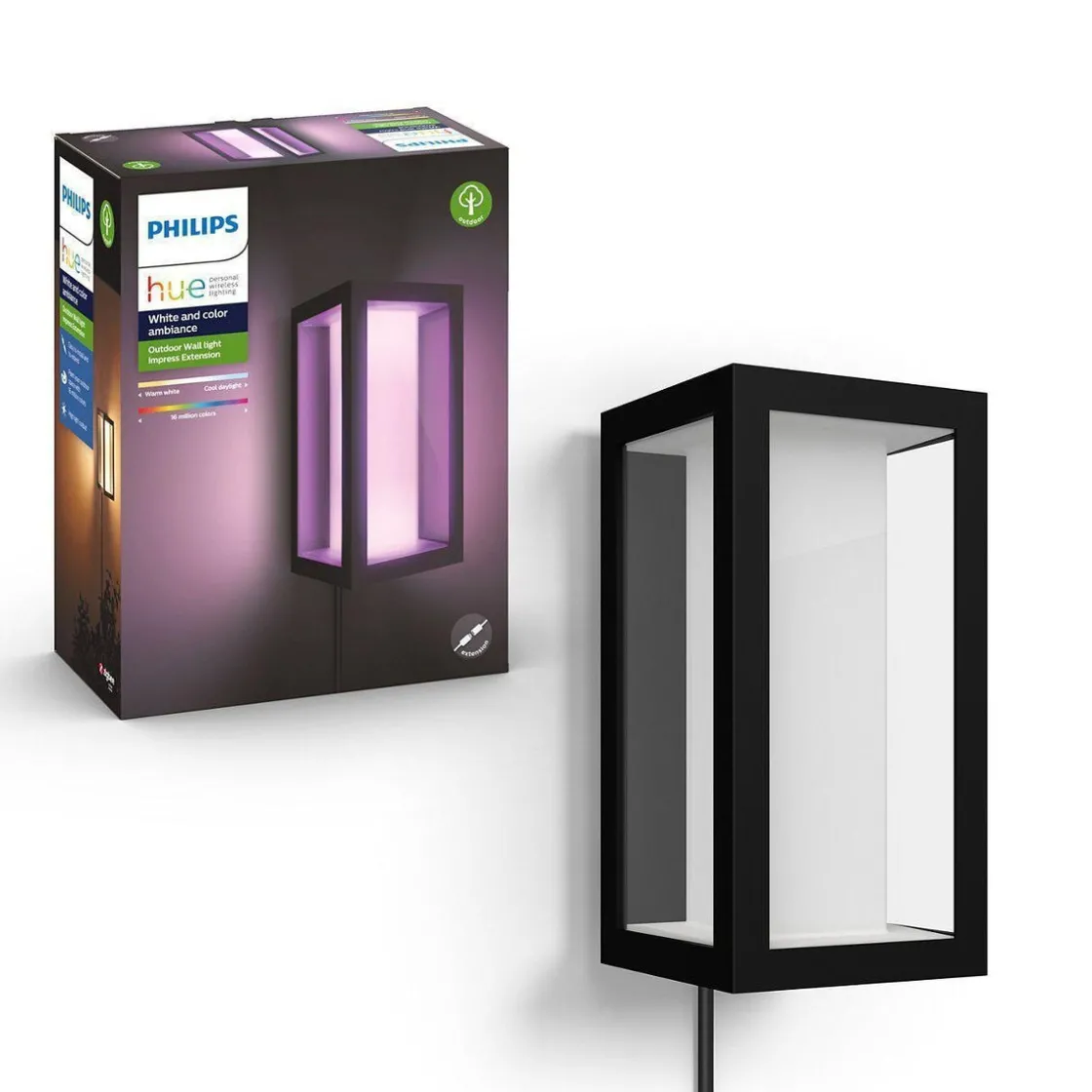 Philips Hue Utelamper - Veggskjold / Plafond|Philips Hue<Imress vegglampe utendørs white and color ambiance -