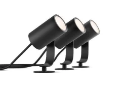 Philips Hue Spot På Spyd|Philips Hue<Outdoor Lily Spike 3x8W uplight basekit, antrasitt