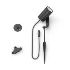 Philips Hue Spot På Spyd|Philips Hue<Outdoor Lily Spike 3x8W uplight basekit, antrasitt