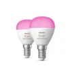 Philips Hue Led-Smartlyspærer|Led-Pærer E14 Sokkel<P45 E14 lyspære 5,1W 2200-6500K Hue White Color Ambiance - 2 pakning