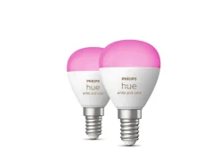 Philips Hue Led-Smartlyspærer|Led-Pærer E14 Sokkel<P45 E14 lyspære 5,1W 2200-6500K Hue White Color Ambiance - 2 pakning