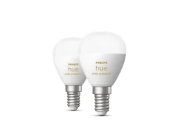 Philips Hue Led-Smartlyspærer|Led-Pærer E14 Sokkel<P45 E14 lyspære 5,1W 2200-6500K White Ambiance - 2 pakning