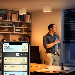 Philips Hue Kjøkkenbelysning Tak|Philips Hue<Pillar dobbel spot m/fjernkontroll White Ambiance