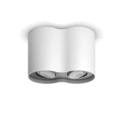 Philips Hue Kjøkkenbelysning Tak|Philips Hue<Pillar dobbel spot m/fjernkontroll White Ambiance