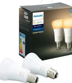 Philips Hue Led-Smartlyspærer|Led-Pærer Smart E27 Sokkel<2pk E27 white ambiance