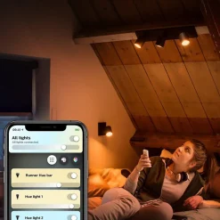 Philips Hue Kjøkkenbelysning Tak|Philips Hue<Runnner 1 spot m/fjernkontroll White Ambiance