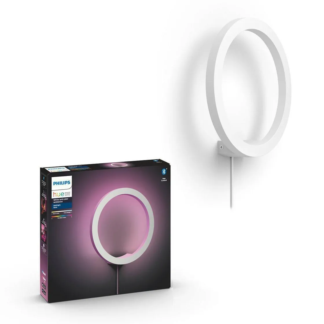 Philips Hue Philips Hue|Interiørlamper<Sana vegglampe white and color ambiance
