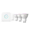 Philips Hue Led-Smartlyspærer|Led-Pærer Gu10 Sokkel<startsett 3 stk GU10 white and colore ambiance bluetooth inkludert bro