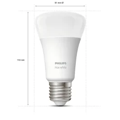 Philips Hue Led-Smartlyspærer|Led-Pærer Smart E27 Sokkel<startsett E27 2 lyspærer og bridge - White ambiance