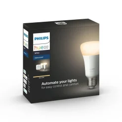 Philips Hue Led-Smartlyspærer|Led-Pærer Smart E27 Sokkel<startsett E27 2 lyspærer og bridge - White ambiance